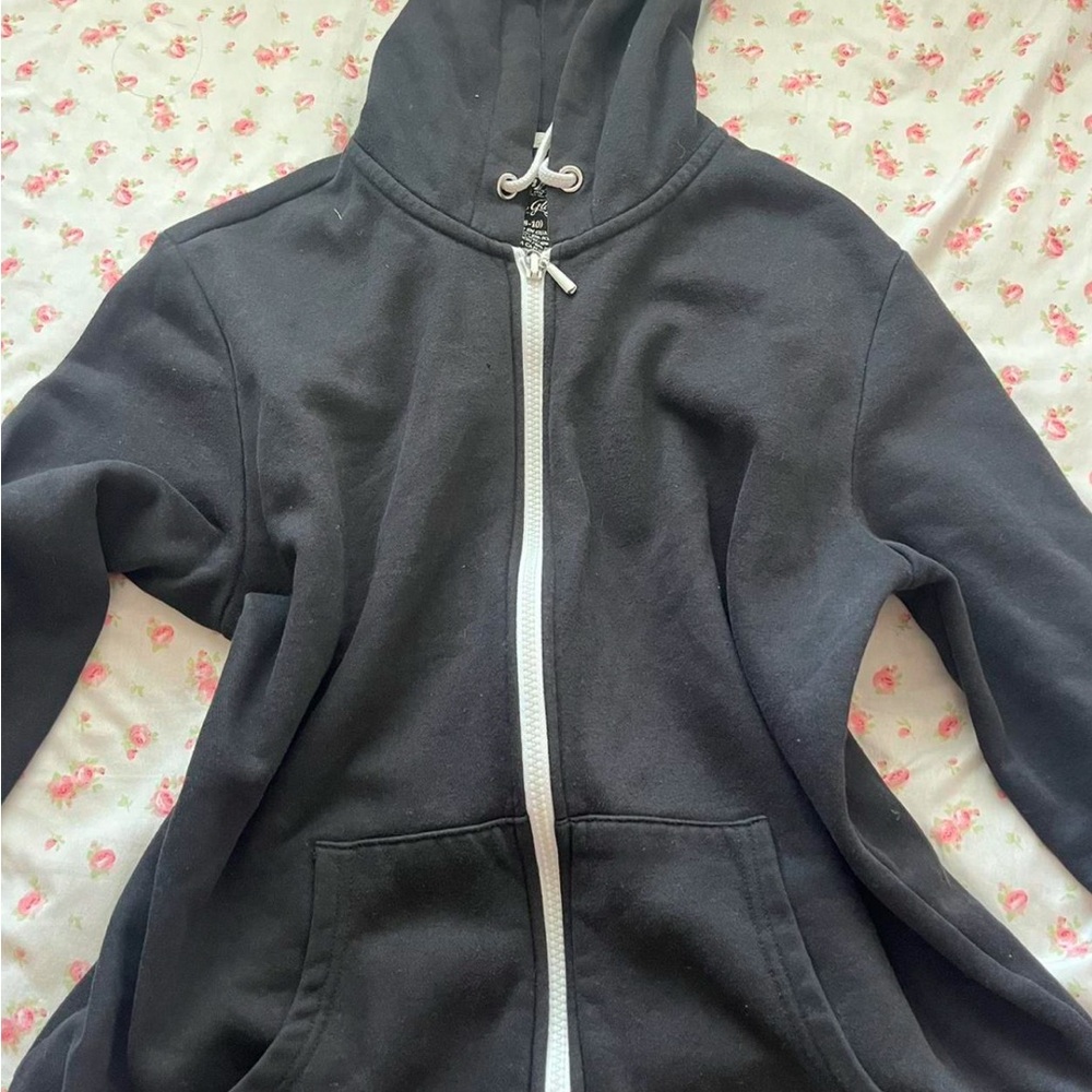 Faded glory black zip-up